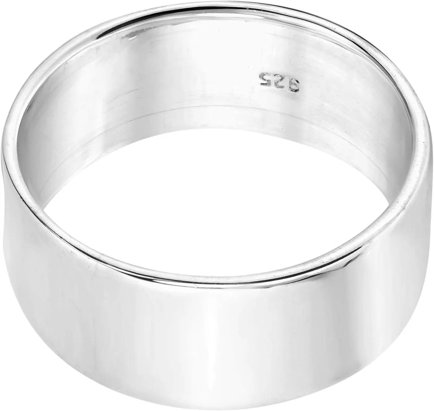 AeraVida Plain Cigar Band 10mm Width .925 Silver Ring | Casual Fashion Style Comfort Fit for Unisex | Statement, Promise, Couple Ring