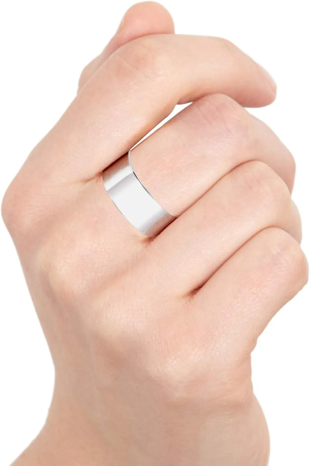 AeraVida Plain Cigar Band 10mm Width .925 Silver Ring | Casual Fashion Style Comfort Fit for Unisex | Statement, Promise, Couple Ring