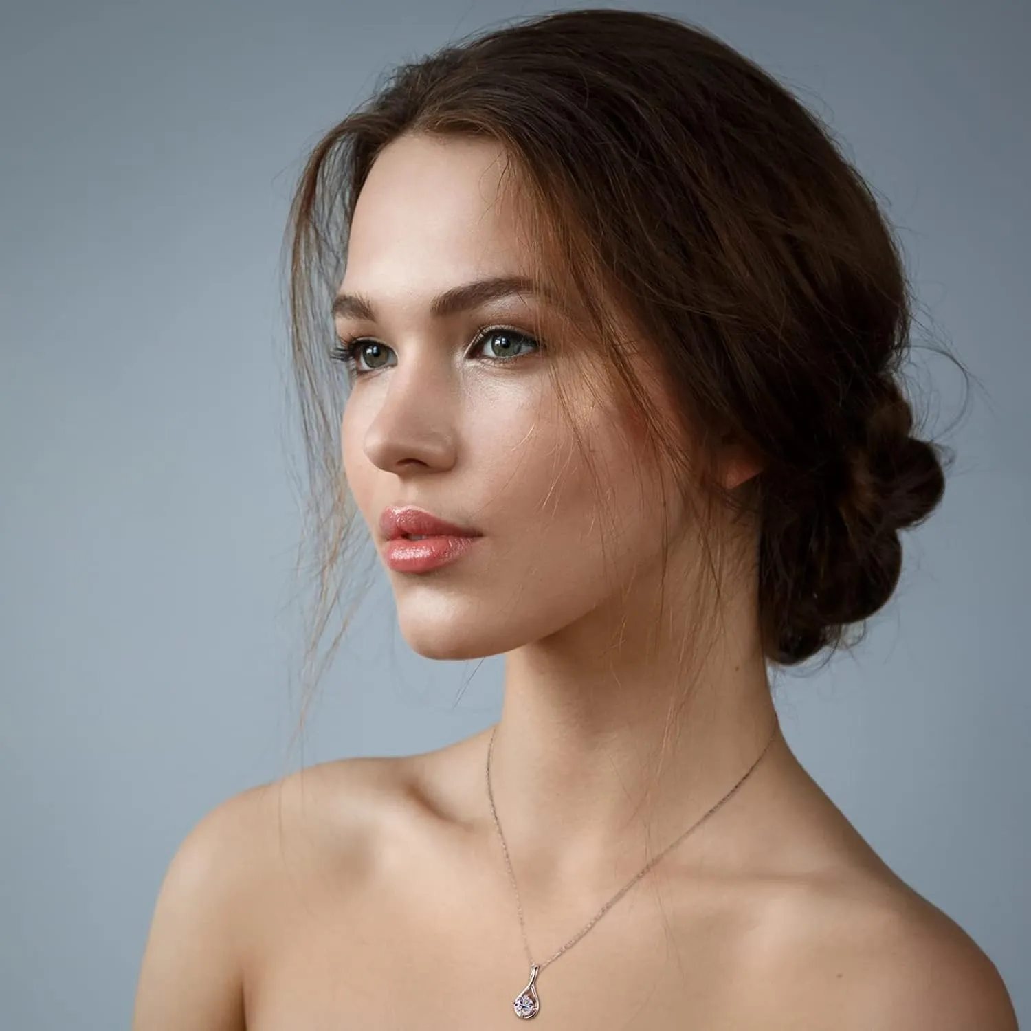 AINUOSHI Infinity Moissanite Necklaces for Women, 925 Sterling Silver Moissanite Pendant Necklace 2ct D Color VVS1 Clarity, White Gold Plated Dainty Necklace for Women Jewelry Gifts