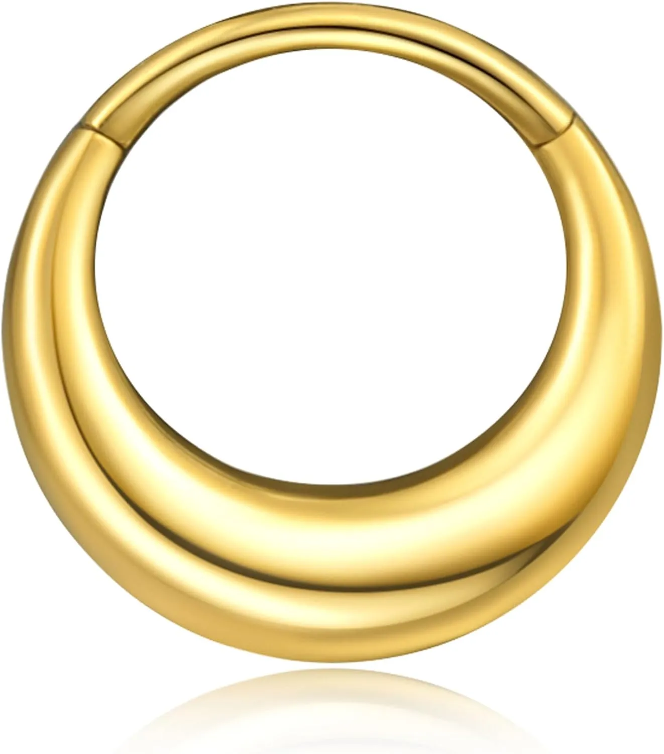 Akeoqi Septum Rings 316L Stainless Steel Nose Rings Hoops 16G Cartilage Earring Piercing Jewelry for Men Women 8mm 10mm
