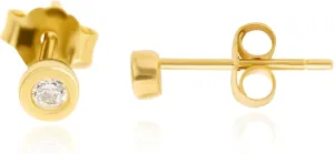 Altitude Boutique Cubic Zirconia Bezel Stud Earrings for Women | Single, Double, or Triple Cz Bezel Studs | 18K Gold or Silver Plated, Delicate, Hypoallergenic Minimalist Earrings