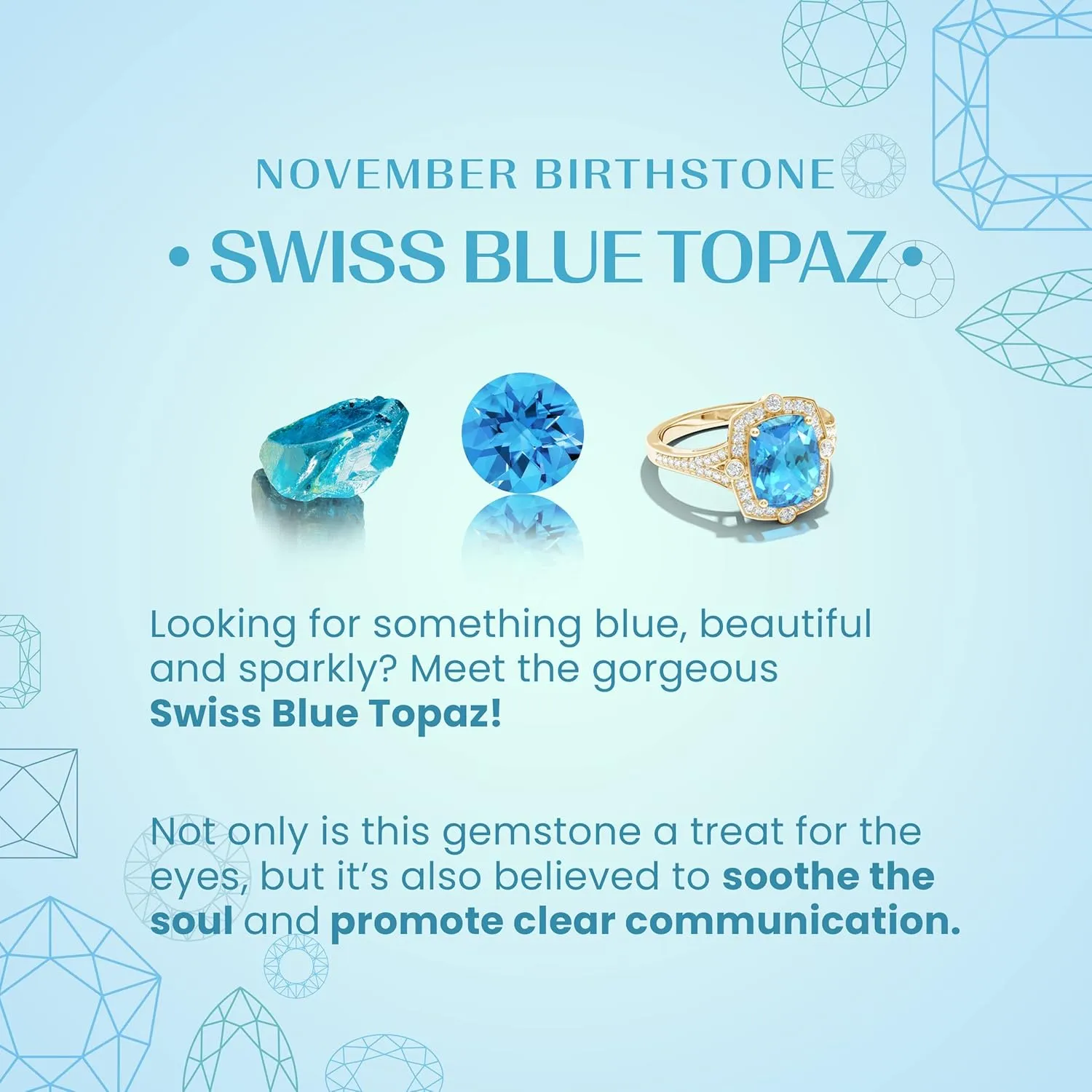 ANGARA Natural Cushion Swiss Blue Topaz and Diamond Dangle Earrings in 14K Solid Gold/Platinum | November Birthstone, Birthday, Engagement, Anniversary, Wedding Jewelry Gift for Women