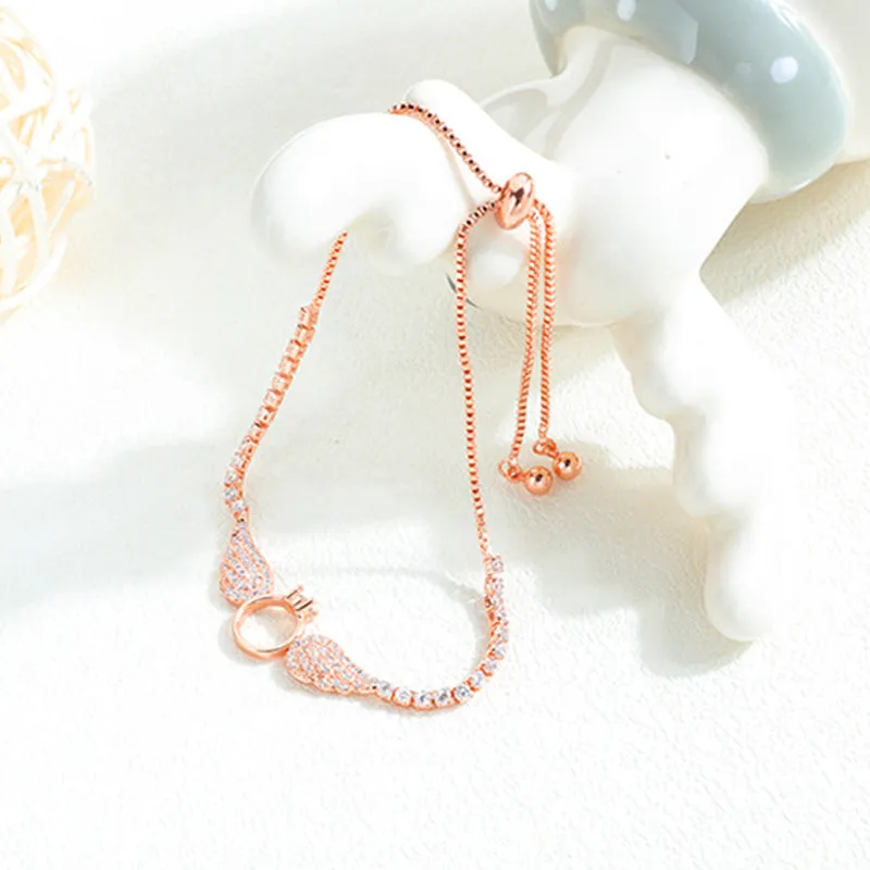 Angel Wings With Diamond Bracelet
