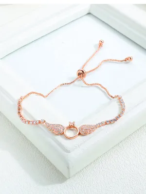 Angel Wings With Diamond Bracelet