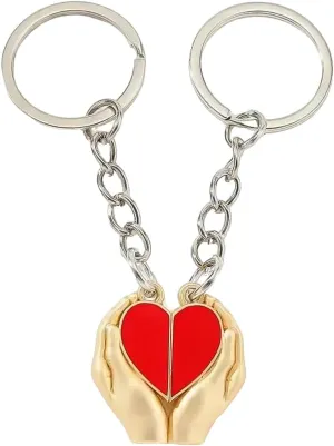 Angyape Funny Heart Couples Keychain Cute Purse Charms Bag Charms for Handbags Car Keychain Accessories Valentine's Day Gifts