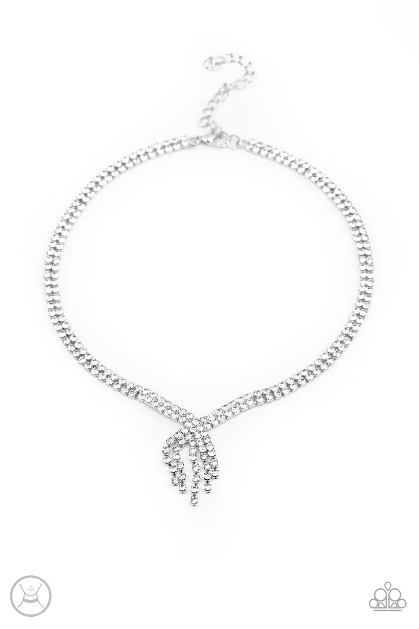 Ante Up White Paparazzi Necklace