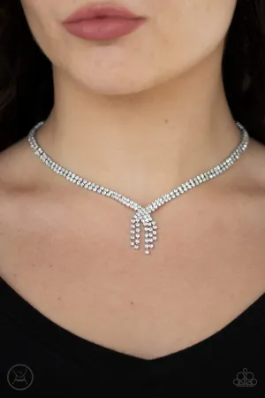 Ante Up White Paparazzi Necklace