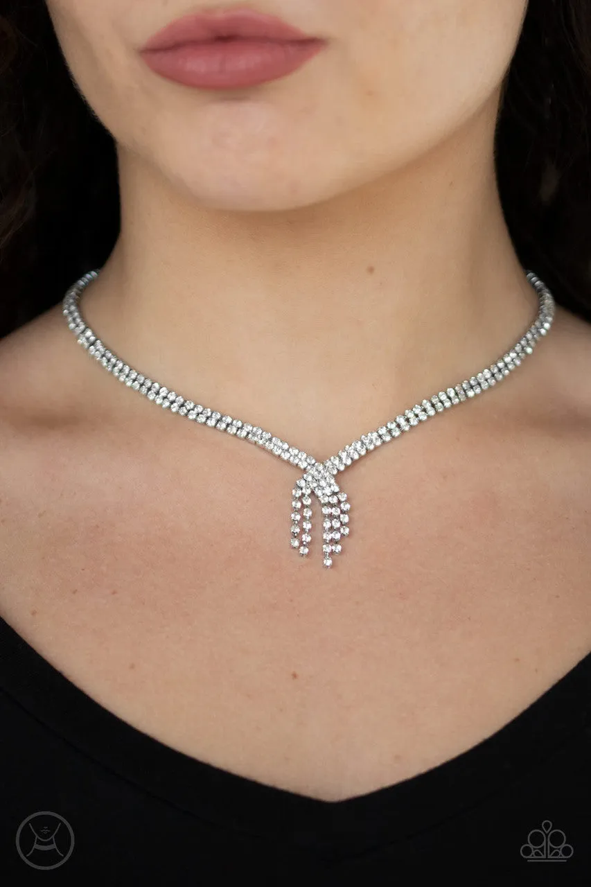 Ante Up White Paparazzi Necklace