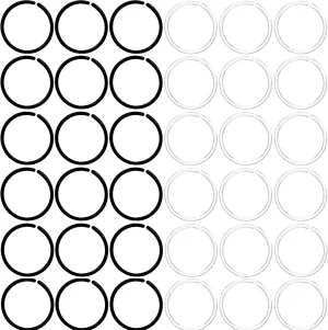 Anti-Allergy Plastic Hoop Ear Retainers and Clear Nose Rings, 20 Gauge, Unisex, for Sensitive Ears & Skin