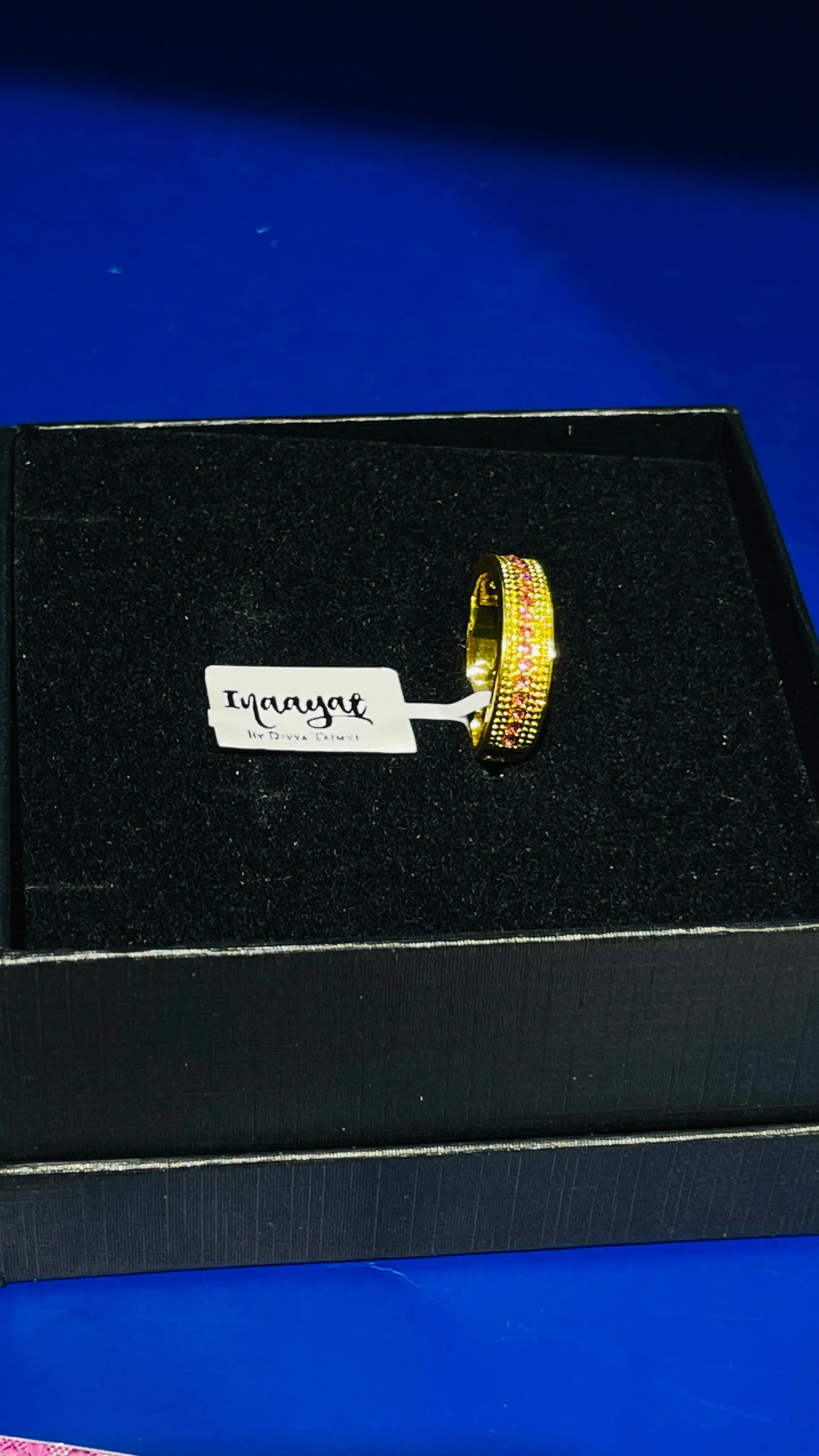Anu Solid Gold with Pink Crystal Ring