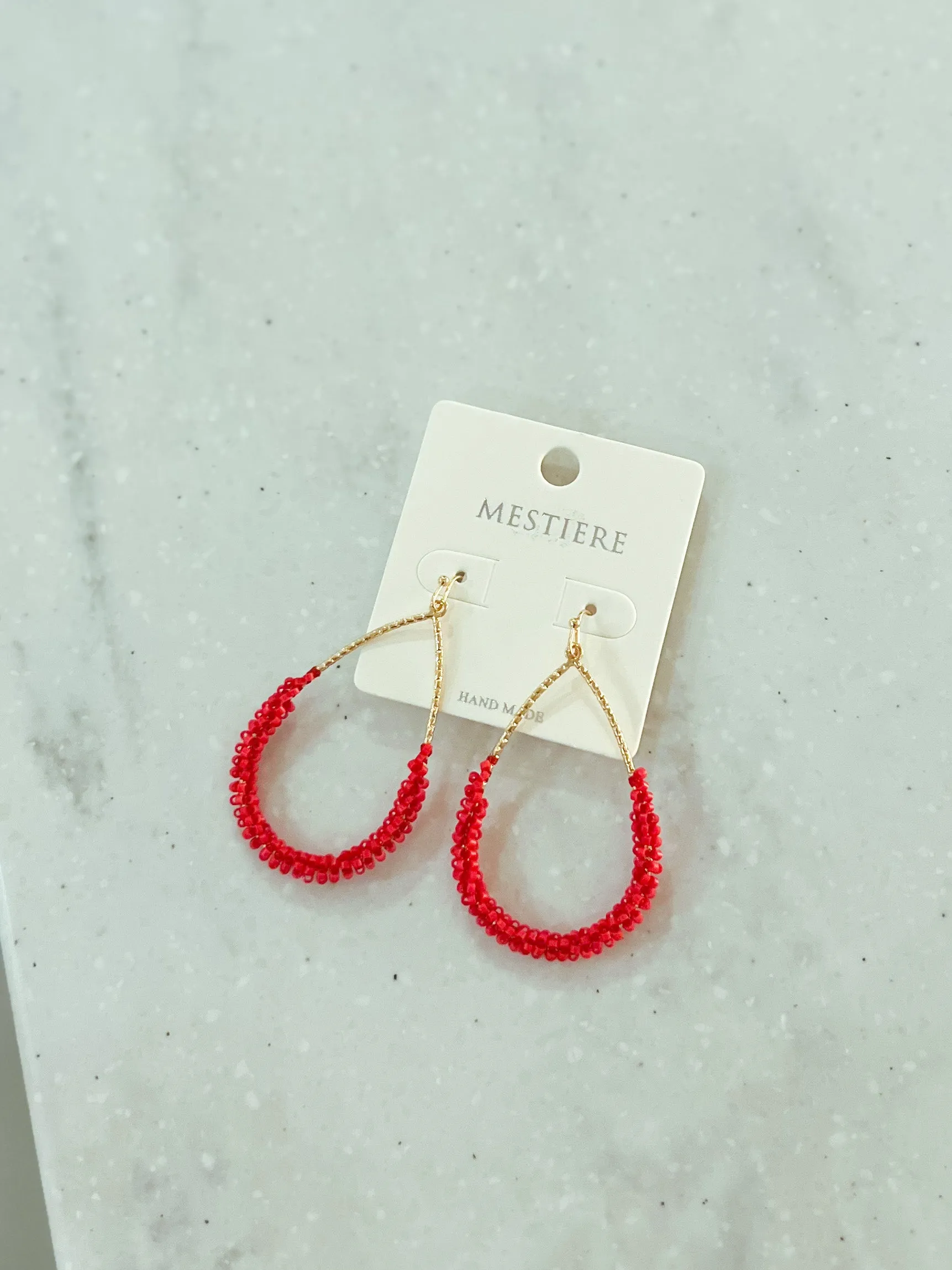 Aspen Beaded Teardrop Earrings