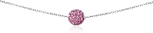 B. BRILLIANT Sterling Silver 8mm Color Crystal Bead Ball Small Dainty Fashion Trendy Short Choker Necklace for Women