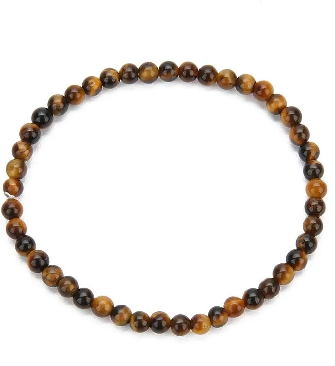 BALIBALI 4MM Mini Gemstone Energy Bracelets Tiny Bracelet Natural Stone Statement Bracelet Charm Beaded Couples Bracelets