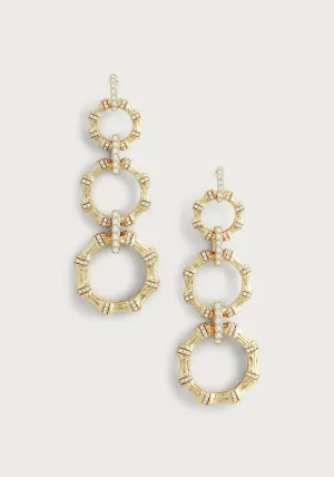 Bamboo Long Chain Earrings