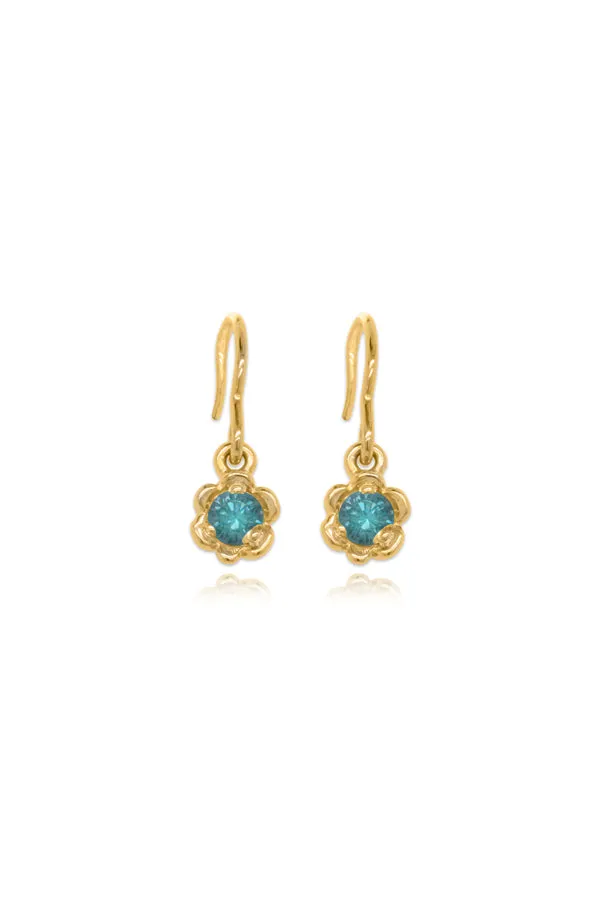 Barnacles ~ 3.5mm Gold Birthstone Earrings