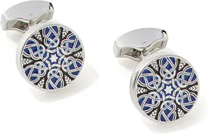 Blue Star Weave Enamel Cufflinks