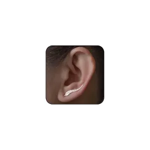 Bohemia Gold Leaf Climber Crawler Earrings - Tiny Studs, Minimalist Ear Crawler for Women