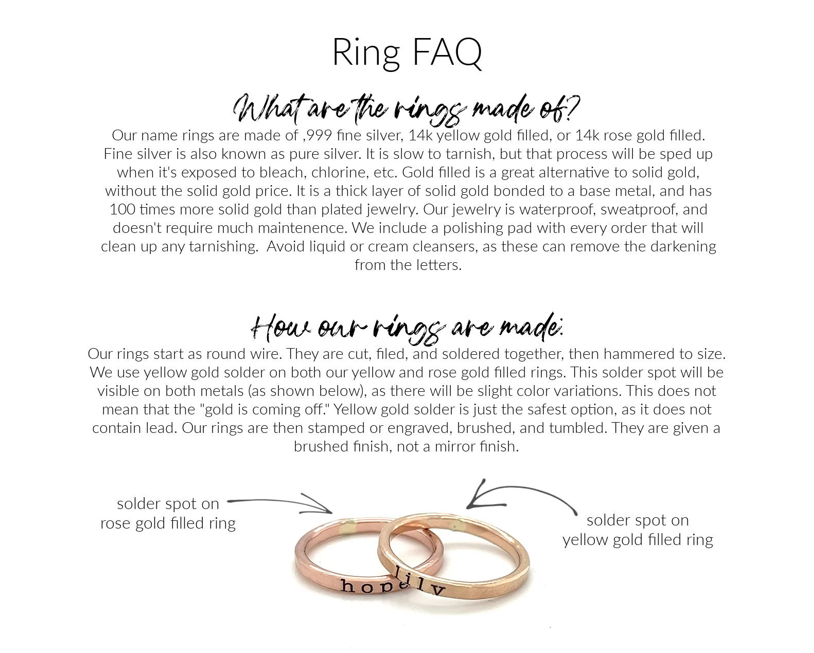 Bold Cursive Name Ring