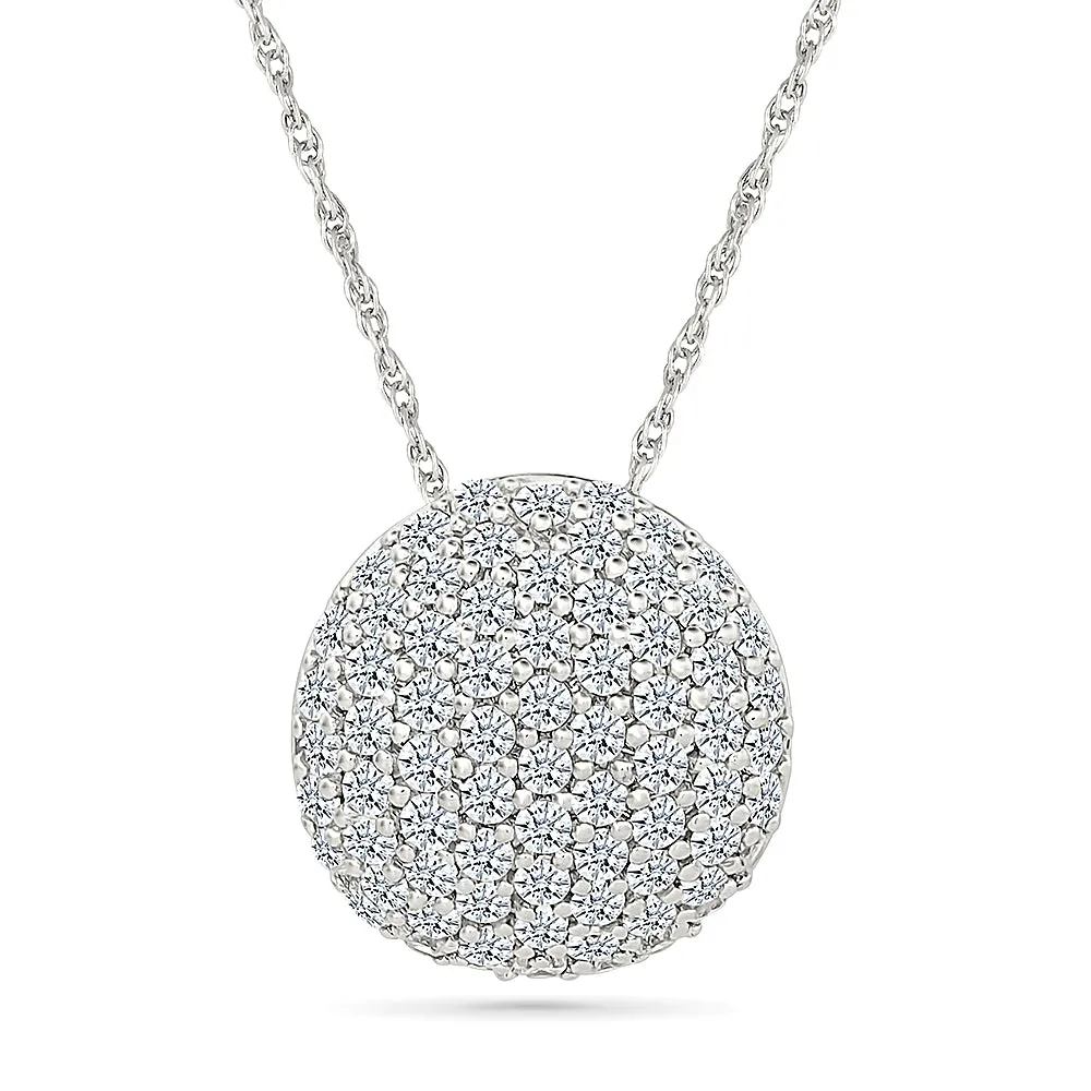 Bounded Diamond Circle Pendant
