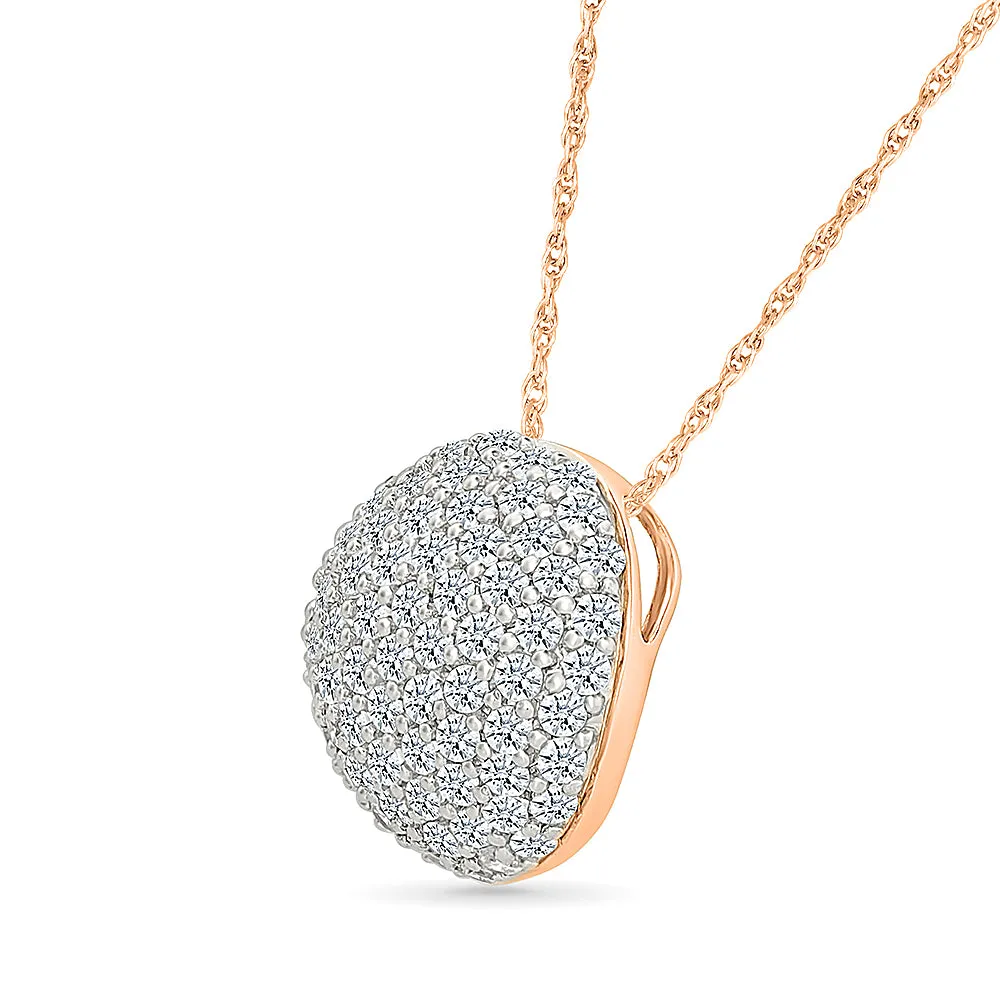 Bounded Diamond Circle Pendant