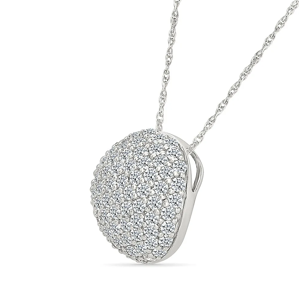 Bounded Diamond Circle Pendant