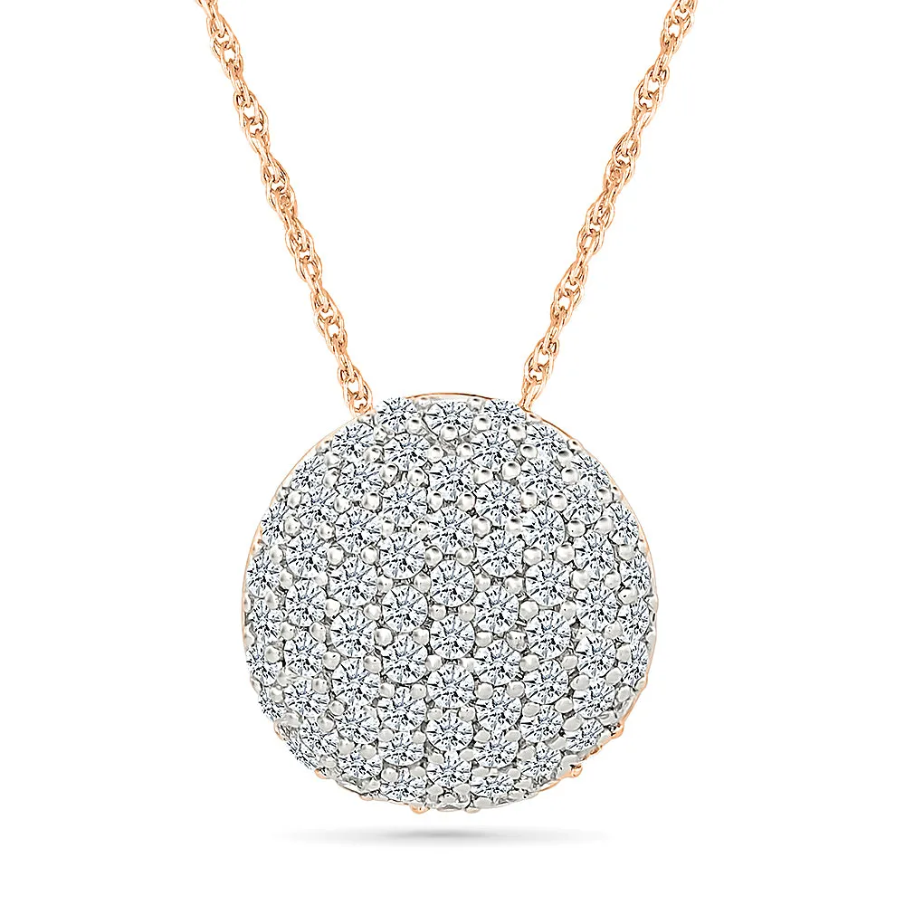 Bounded Diamond Circle Pendant