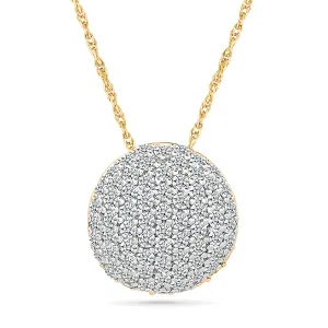Bounded Diamond Circle Pendant