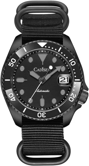 CADISEN Mens Automatic Watch NH35A Mechanical GMT Stainless Steel Band Waterproof Casual 40M Watches for Men