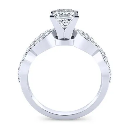 Camellia - Princess Lab Diamond Engagement Ring (IGI Certified)