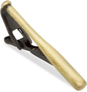 Canseco Baseball Bat Tie Bar Brass Rhodium Plating Canseco Baseball Bat Tie Bar