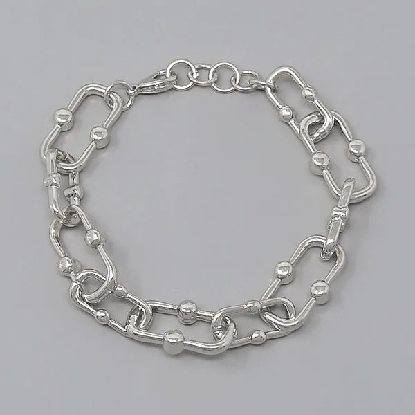 Carabiner Link Gold Dipped Bracelet