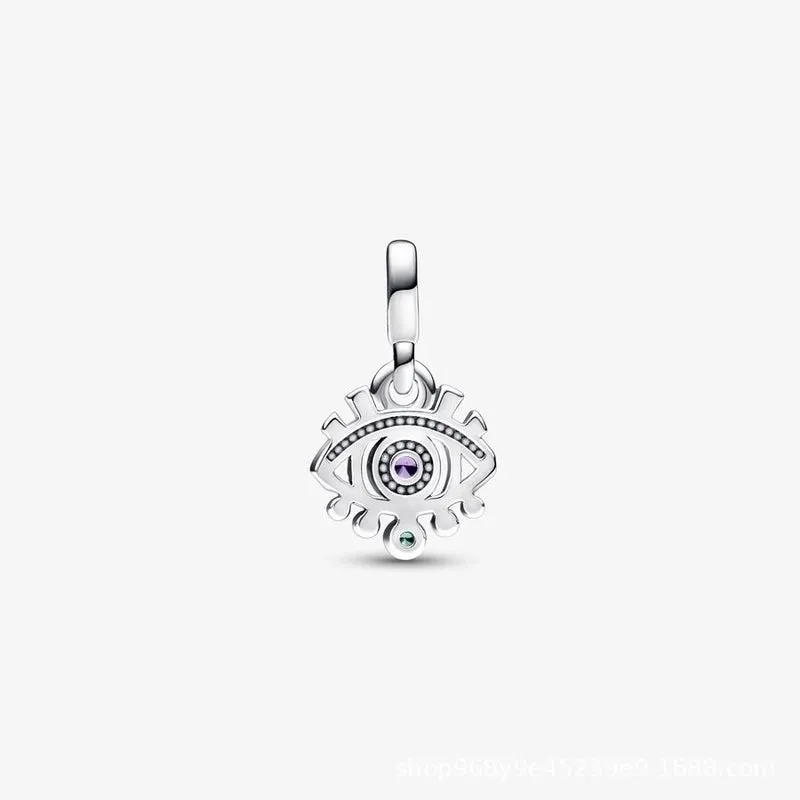 Casual Eye Sterling Silver Plating Inlay Artificial Gemstones Women's Charms