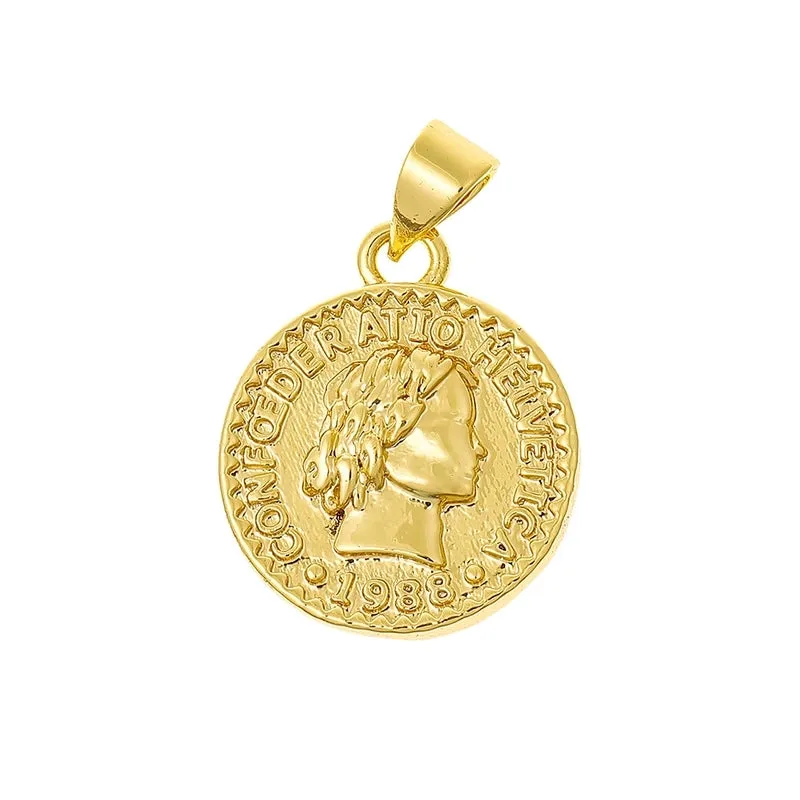 Casual Human Round Rectangle Zircon Copper Wholesale Charms