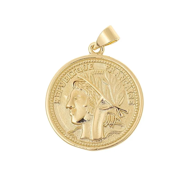 Casual Human Round Rectangle Zircon Copper Wholesale Charms