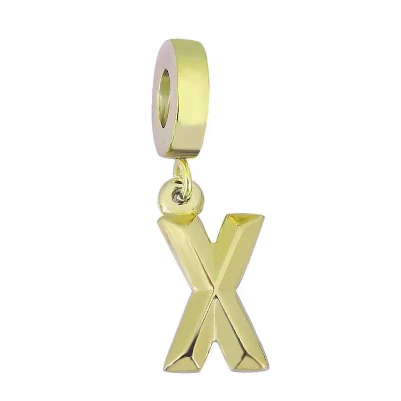 Casual Simple Style Letter Titanium Steel Plating Charms