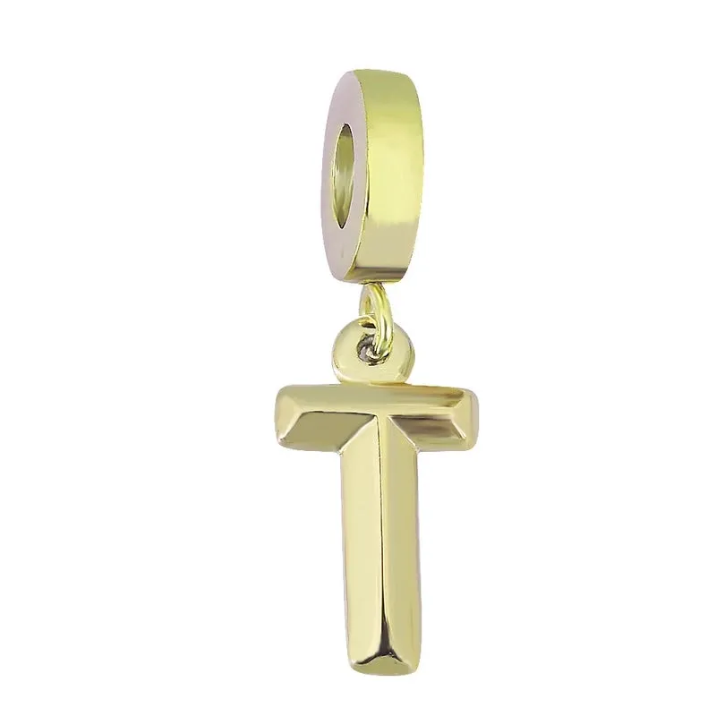Casual Simple Style Letter Titanium Steel Plating Charms
