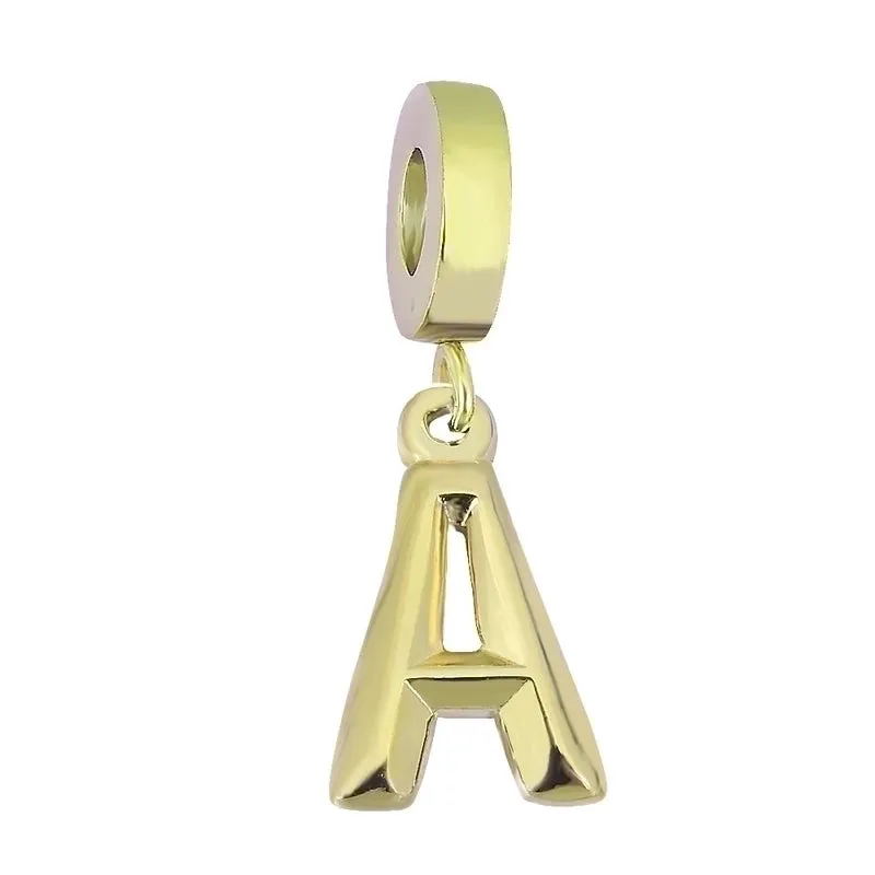 Casual Simple Style Letter Titanium Steel Plating Charms