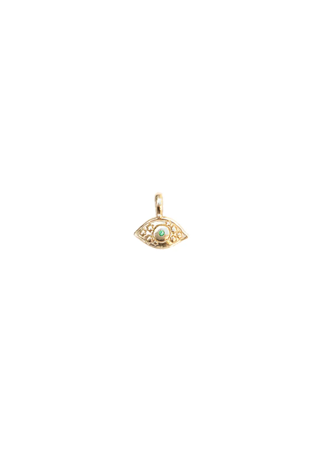 Catherine Michiels 14K Yellow Gold Tsavorite Evil Eye Charm