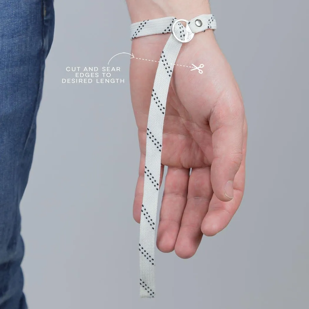 ChalkTalkSPORTS Hockey Lace Bracelet | Personalized Text | Adjustable to Fit All Wrist Sizes