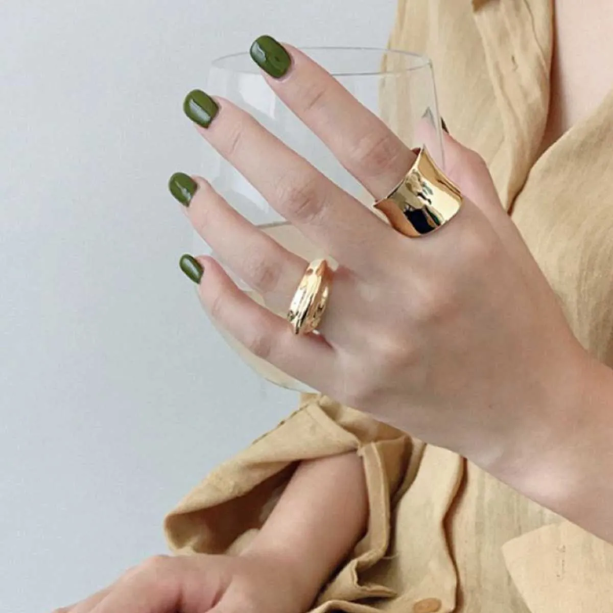 Chunky Gold Plated Hester Ring