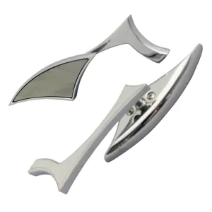 Cipa USA 01923 Motorcycle Modern Line Mirror Kit; Chrome [Left And Right Side];