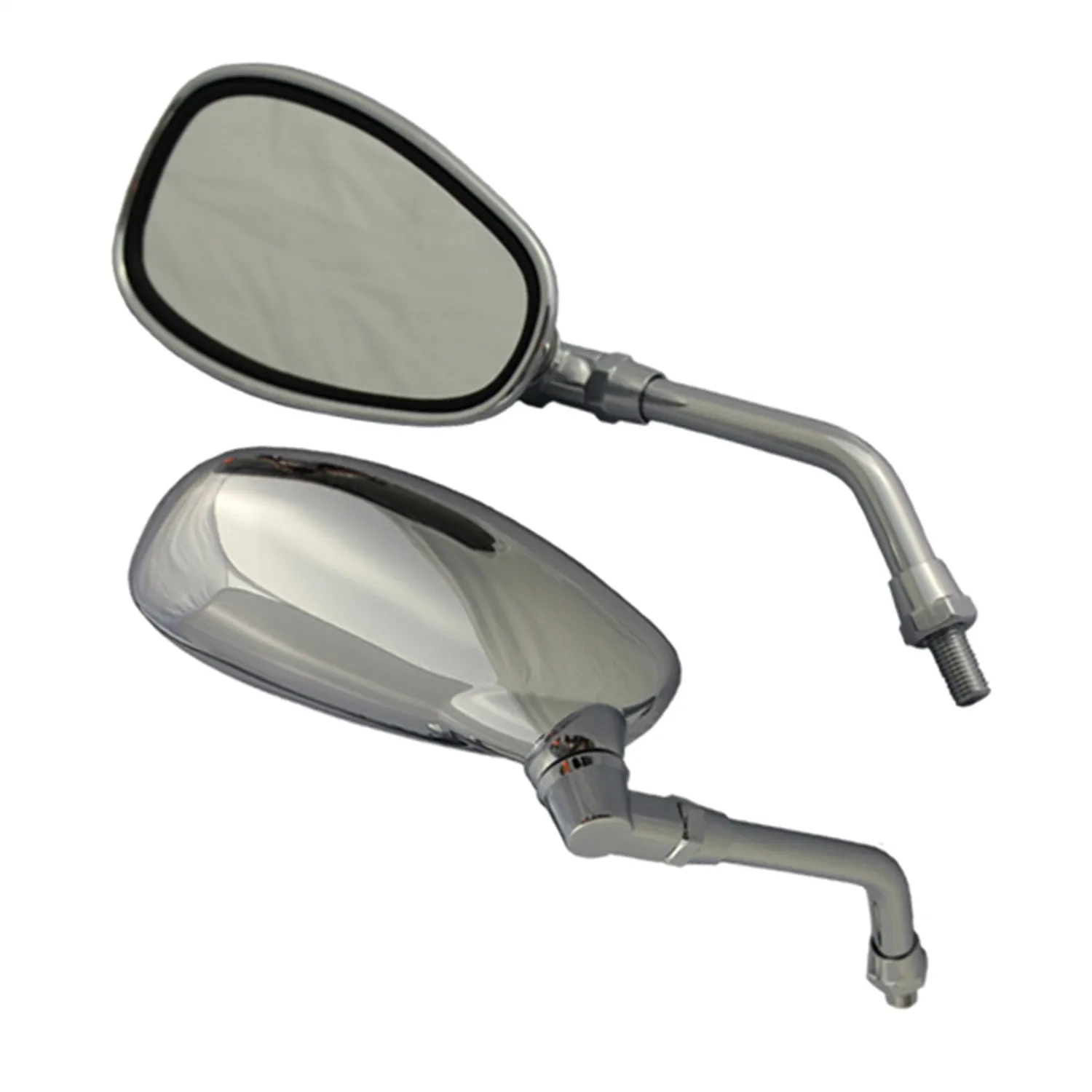 Cipa USA 01938 Motorcycle Classic Look Mirror Kit; Chrome [Left And Right Side];