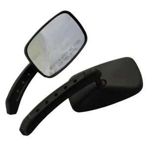Cipa USA 01945 Motorcycle Rectangle Small Mirror Kit; Black [Left And Right Side];