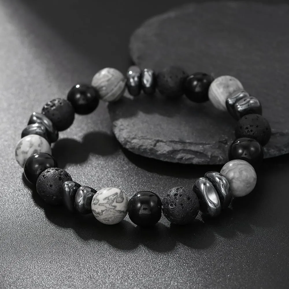 Class of 2025 Graduation Gifts for Him Her,Beaded Bracelets for Men,Cool Graduation Bracelets for College/High School/Middle School/Masters Degree/8th Grade/5th Grade