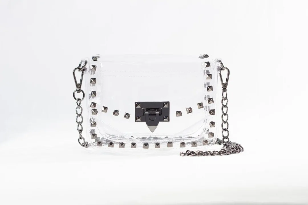 Clearly Handbags - Jackie see-through bag in Gunmetal