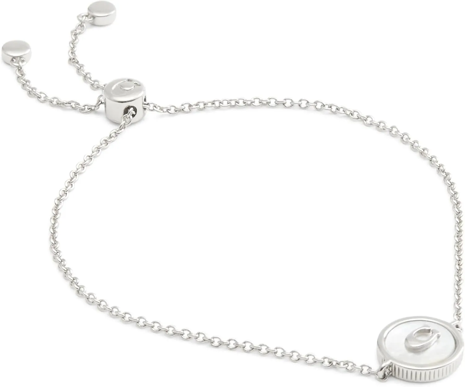 Coach Women's Signature Mother of Pearl Coin Slider Bracelet