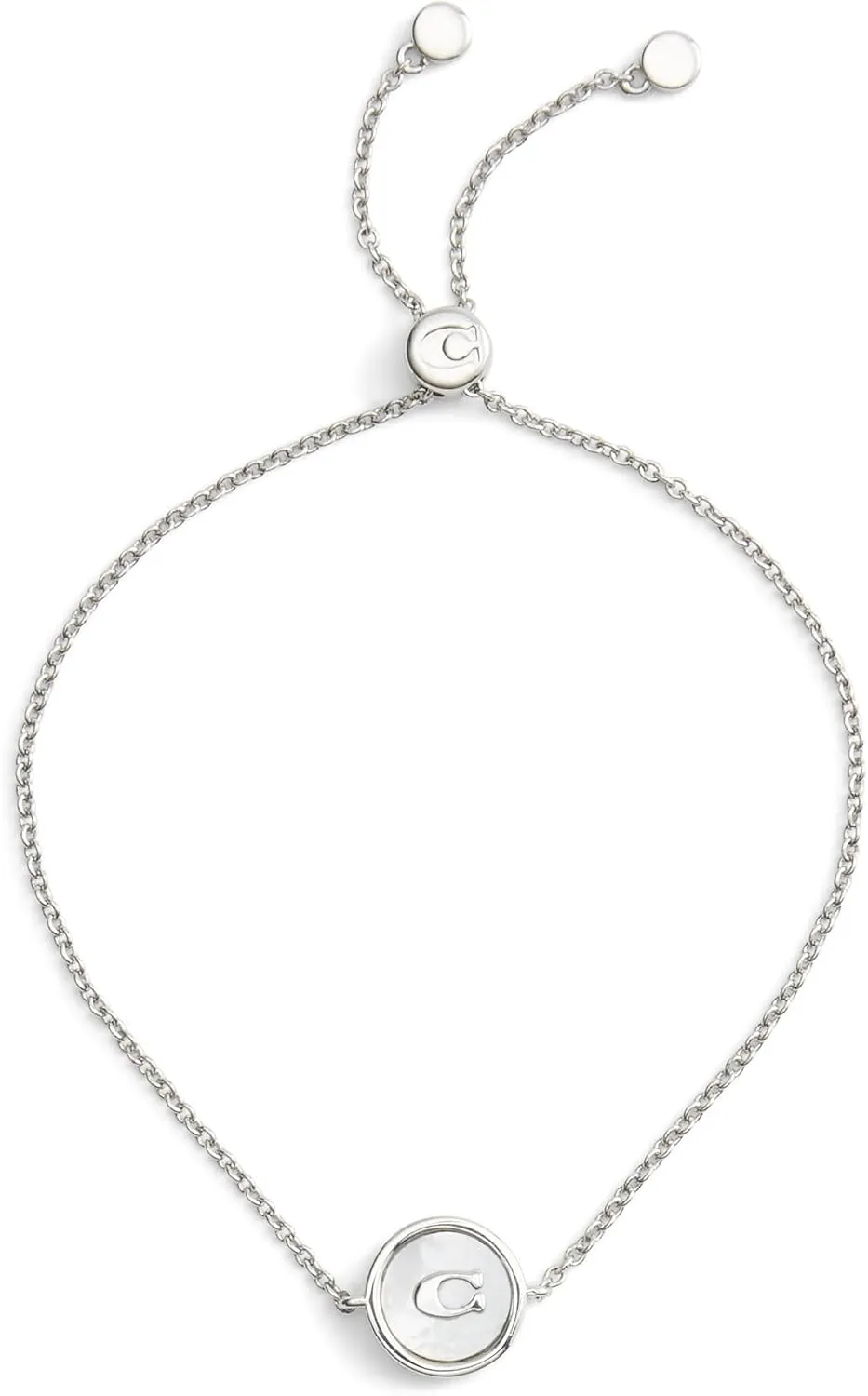 Coach Women's Signature Mother of Pearl Coin Slider Bracelet