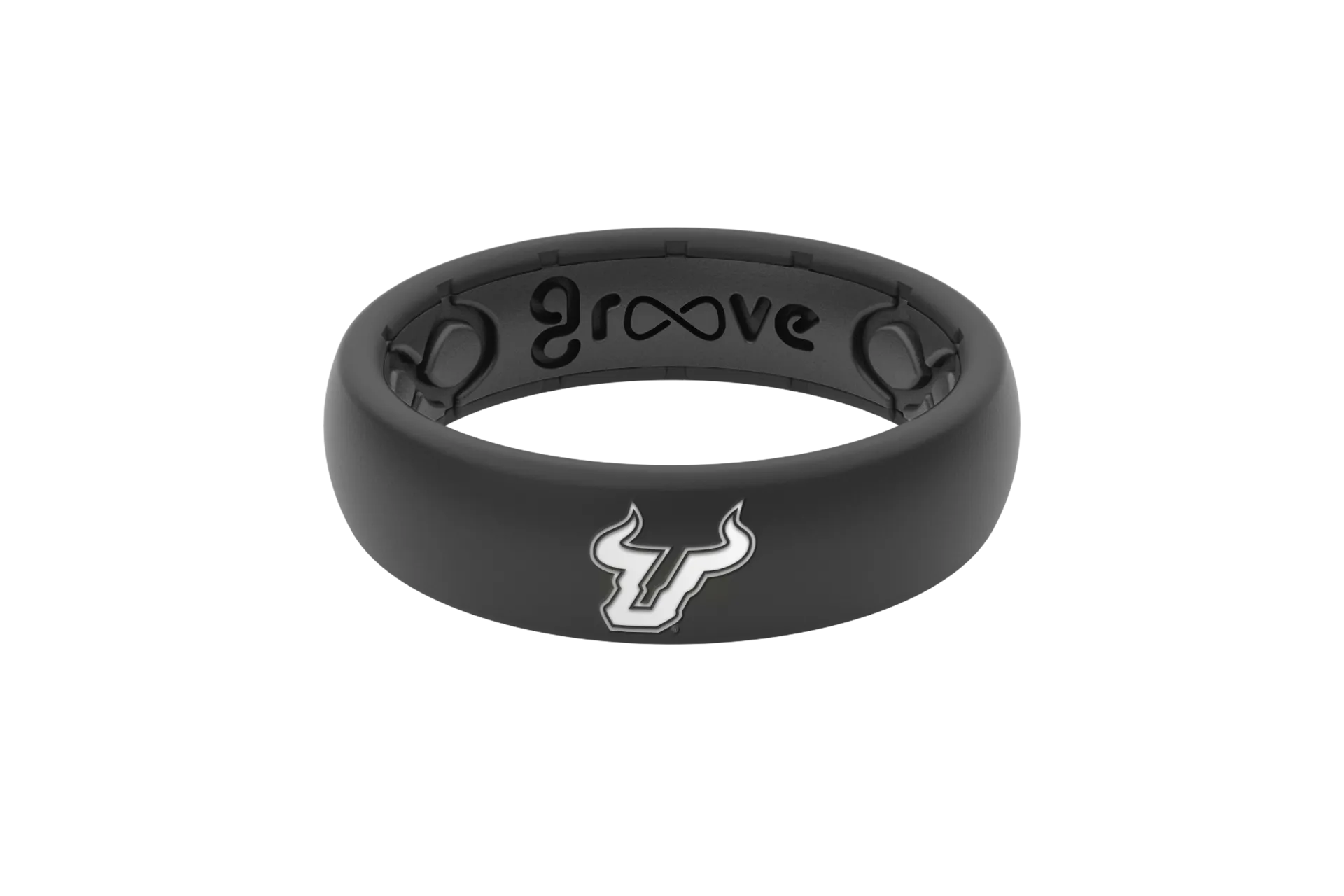 College South Florida Black Mascot Thin Ring