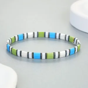 CQUAN CHI Women Strand Tila Beads Bracelet Color Handmad Casual Wearing Friendship Bracelets