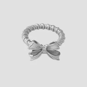 Croquette Bow Stainless Steel Ring